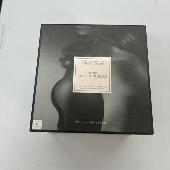 Victoria's Secret U Plunge Backless Push Up Bra Silicone Adhesive D Cup Nude - Picture 1 of 4